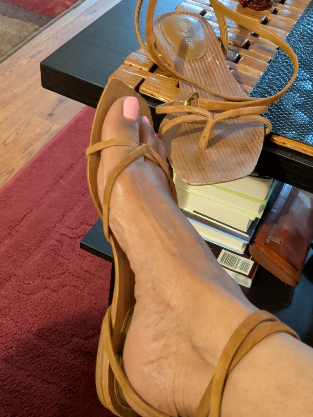 Veronica Beard, Strappy Tan Women's Sandals - Classic Summer Style
